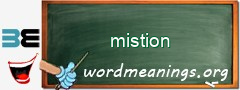 WordMeaning blackboard for mistion